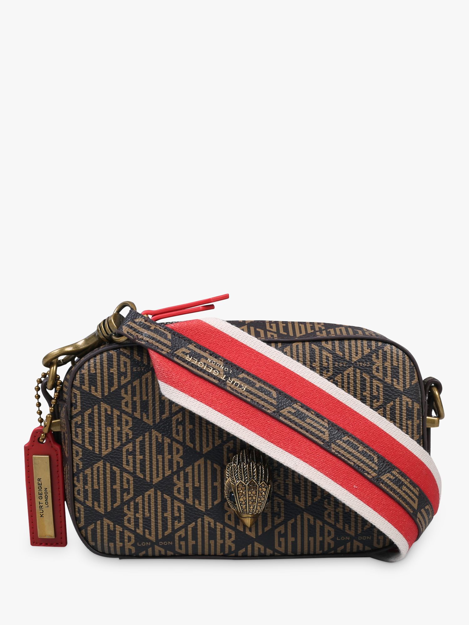 Kurt Geiger London Richmond Monogram Camera Cross Body Bag, Multi at ...