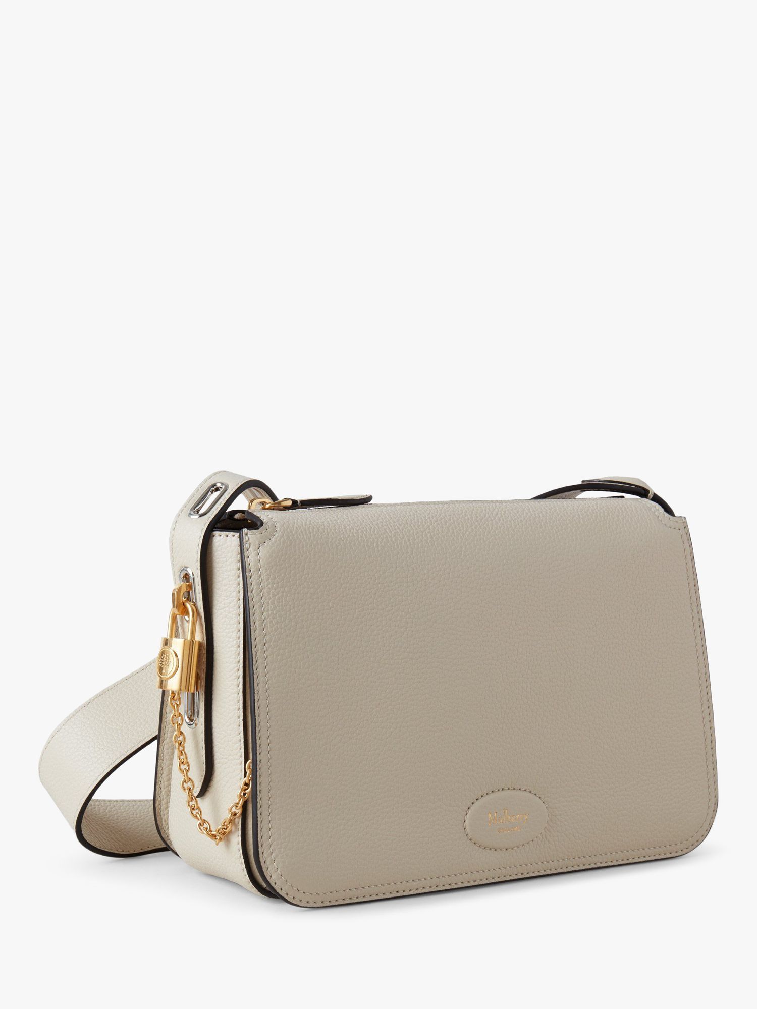 Mulberry Billie Small Classic Grain Leather Cross Body Bag, Chalk at ...