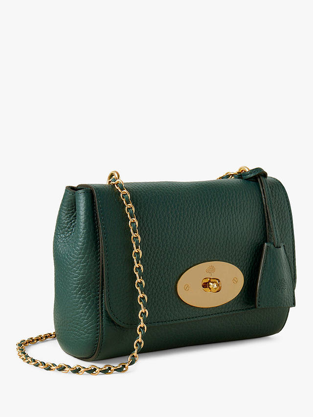 Mulberry Lily Heavy Grain Leather Shoulder Bag, Mulberry Green