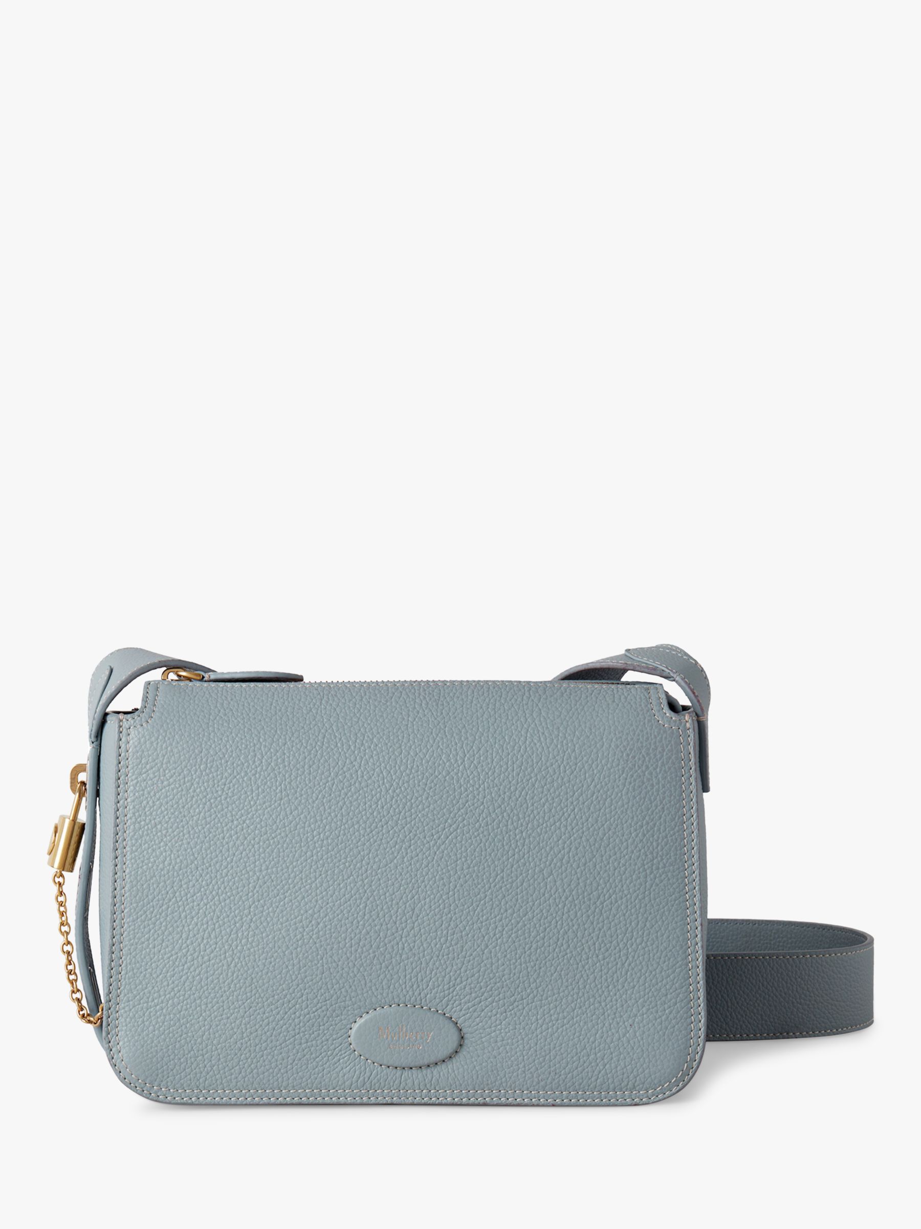 Mulberry Billie Small Classic Grain Leather Cross Body Bag, Charcoal at  John Lewis & Partners