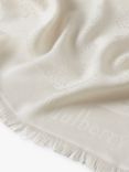 Mulberry Tree Design Silk Blend Scarf, Cream