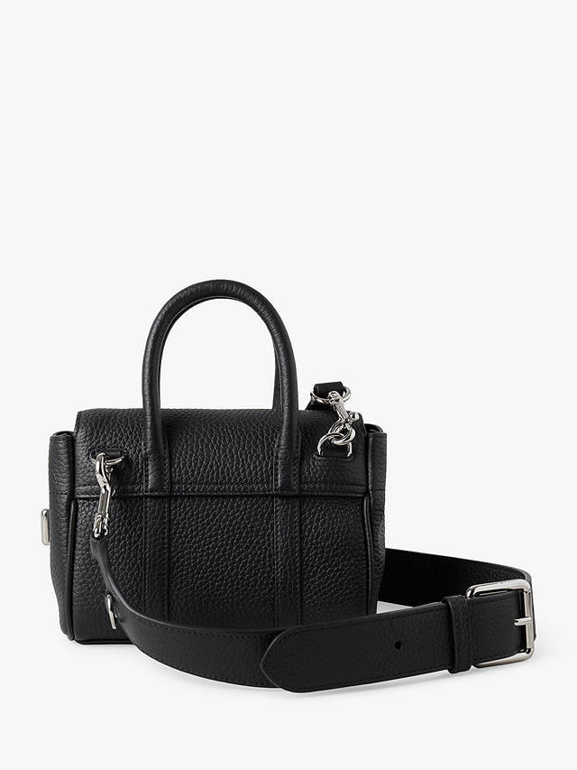 Mulberry Mini Bayswater Heavy Grain Leather Tote Bag, Black