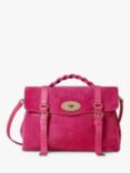 Mulberry Oversized Alexa Suede Cross Body Bag, Mulberry Pink
