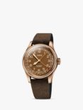 Oris 01 754 7741 3166-07 Unisex Big Crown Pilot Automatic Date Leather Strap Watch, Brown/Gold