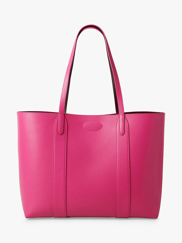 Mulberry Bayswater Small Classic Grain Leather Tote Bag, Mulberry Pink