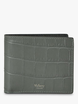 Mulberry Matte Croc Embossed Leather Eight Card Coin Wallet