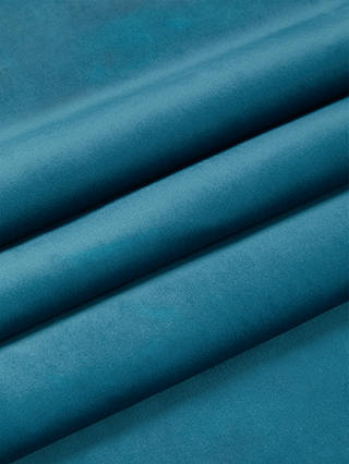 John Lewis Smooth Velvet Plain Fabric, Petrol Blue, Price Band B