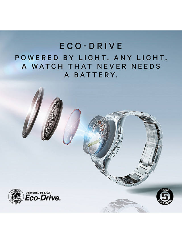 Citizen EW2294-53L Women's Eco-Drive Date Two Tone Bracelet Strap Watch, Gold/Silver/Blue