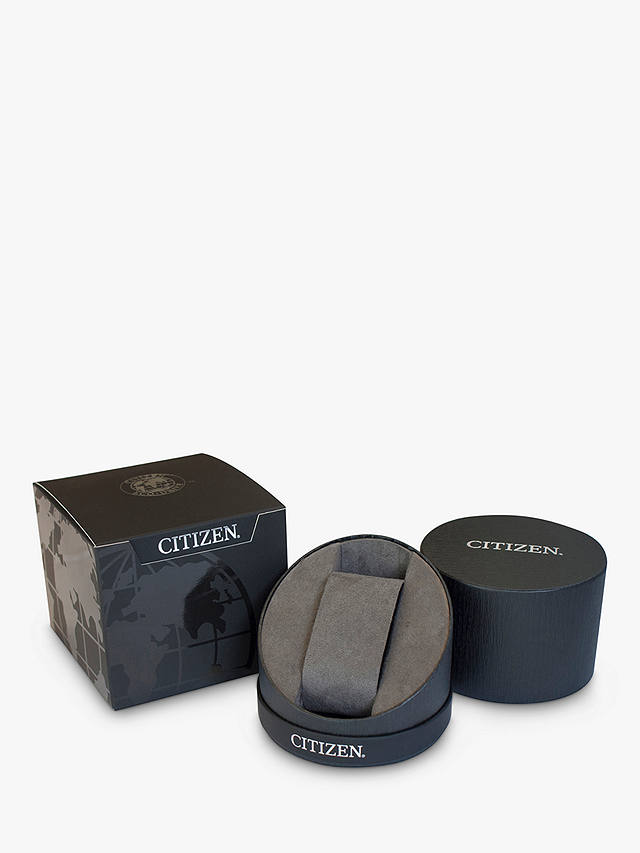 Citizen CB5887-55H Men's Perpetual Chrono A-T Radio Controlled Eco-Drive Date Bracelet Strap Watch, Black