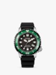 Citizen BN0155-08E Men's ProMaster Dive Eco-Drive Strap Watch, Black/Green