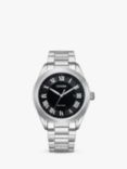 Citizen AW1690-51E Men's Arezzo Eco-Drive Date Bracelet Strap Watch, Silver/Black