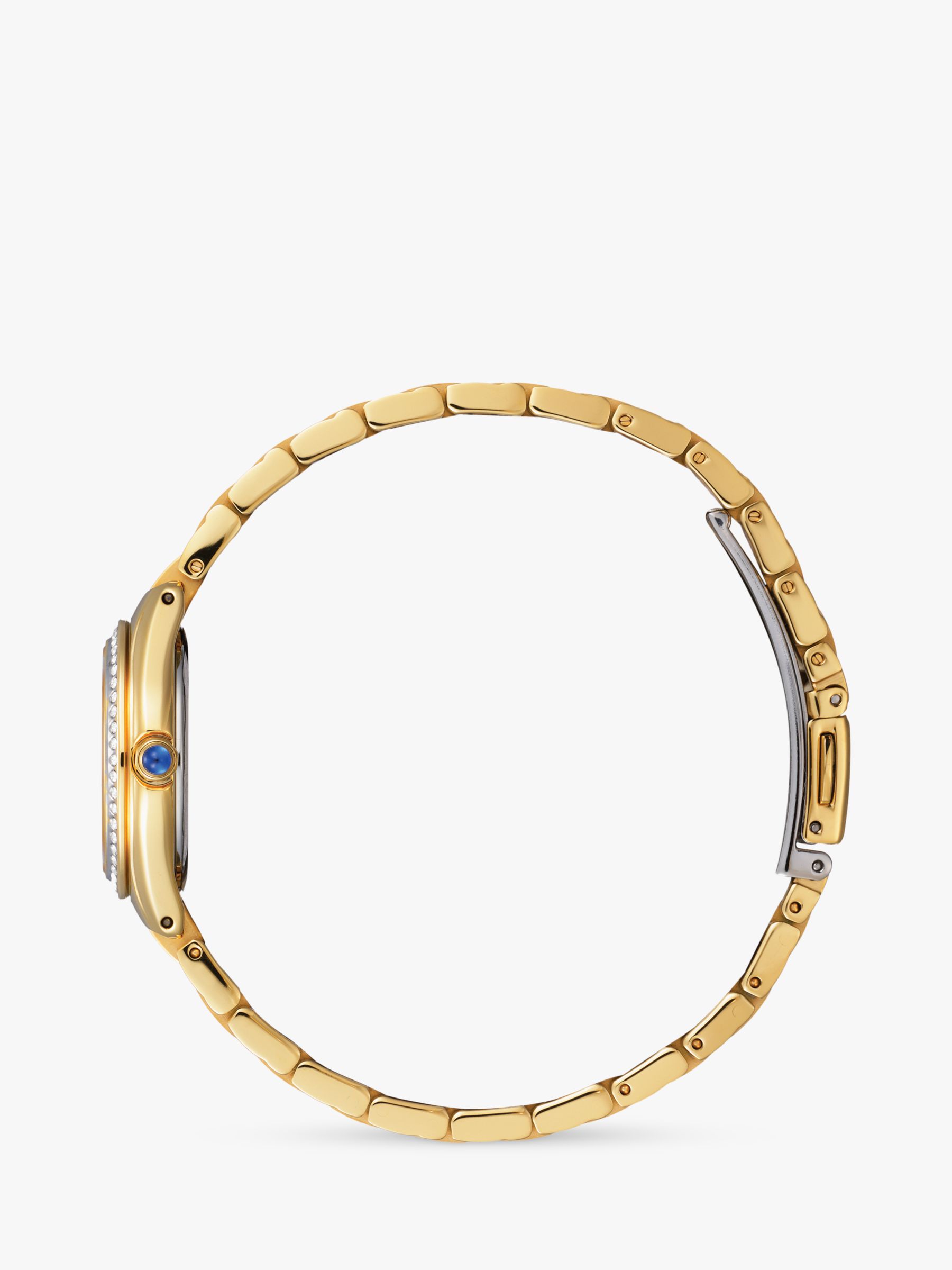 Citizen EW2552-50D Women's Silhouette Crystal Eco-Drive Bracelet Strap Watch, Gold