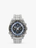 Bulova 98B316 Men's Precisionist Champlain Chronograph Date Bracelet Strap Watch, Silver/Black