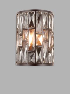 Bay Lighting Onyx Crystal Wall Light, Clear/Metallic Bronze