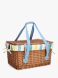 John Lewis & Partners Striped Filled Willow Wicker Picnic Hamper, 4 Person