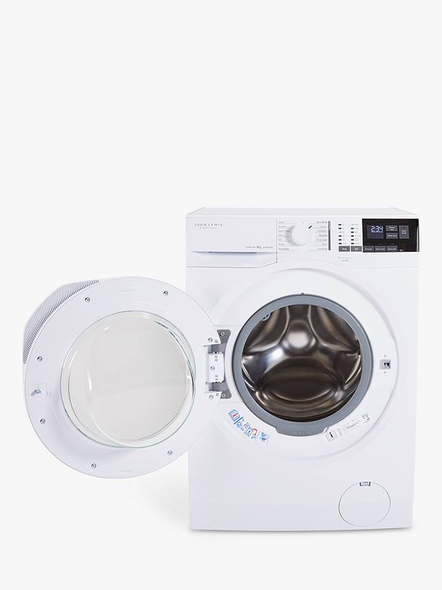 Buy John Lewis JLWM1308 Freestanding Washing Machine, 8kg Load, 1400rpm Spin, White Online at johnlewis.com