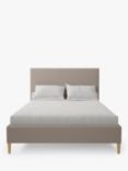Koti Home Dee Upholstered Bed Frame, King Size, Luxe Velvet Mink