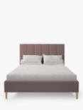 Koti Home Avon Upholstered Bed Frame, King Size, Vintage Velvet Heather