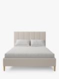 Koti Home Avon Upholstered Bed Frame, Super King Size, Classic Linen Look Beige