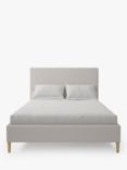 Koti Home Dee Upholstered Bed Frame, Super King Size, Luxe Velvet Silver