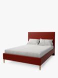 Koti Home Dee Upholstered Bed Frame, Super King Size, Luxe Velvet Rust