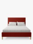 Koti Home Dee Upholstered Bed Frame, Super King Size, Luxe Velvet Rust