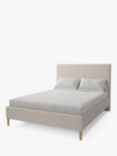 Koti Home Dee Upholstered Bed Frame, King Size, Classic Linen Look Beige