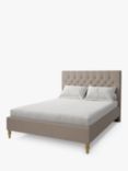 Koti Home Eden Upholstered Bed Frame, King Size, Luxe Velvet Mink