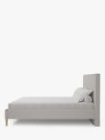 Koti Home Avon Upholstered Bed Frame, King Size, Luxe Velvet Silver