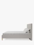 Koti Home Avon Upholstered Bed Frame, Double, Luxe Velvet Silver