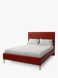 Koti Home Dee Upholstered Bed Frame, Double, Luxe Velvet Rust