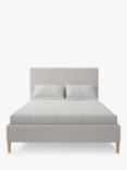Koti Home Dee Upholstered Bed Frame, King Size, Luxe Velvet Silver