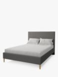 Koti Home Dee Upholstered Bed Frame, Double, Luxe Velvet Steel