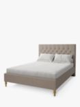Koti Home Eden Upholstered Bed Frame, Super King Size, Luxe Velvet Mink