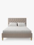 Koti Home Eden Upholstered Bed Frame, Super King Size, Luxe Velvet Mink