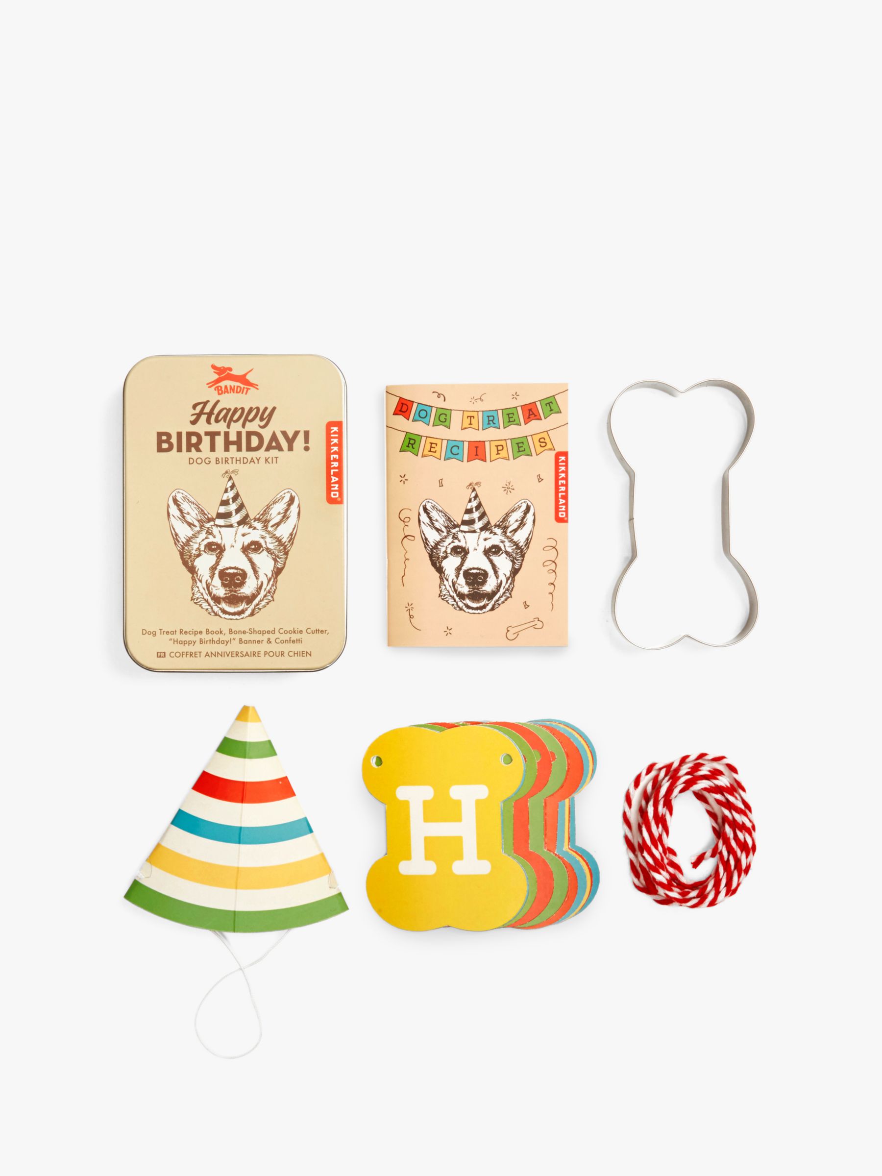 Kikkerland Dog Birthday Kit Tin