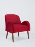 John Lewis + Swoon Ellington Chair, Black Leg, Burgundy Velvet