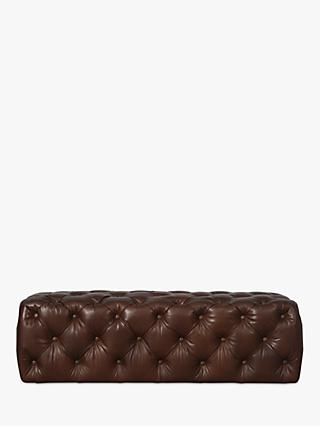 Halo Earle Leather Footstool, Antique Whisky
