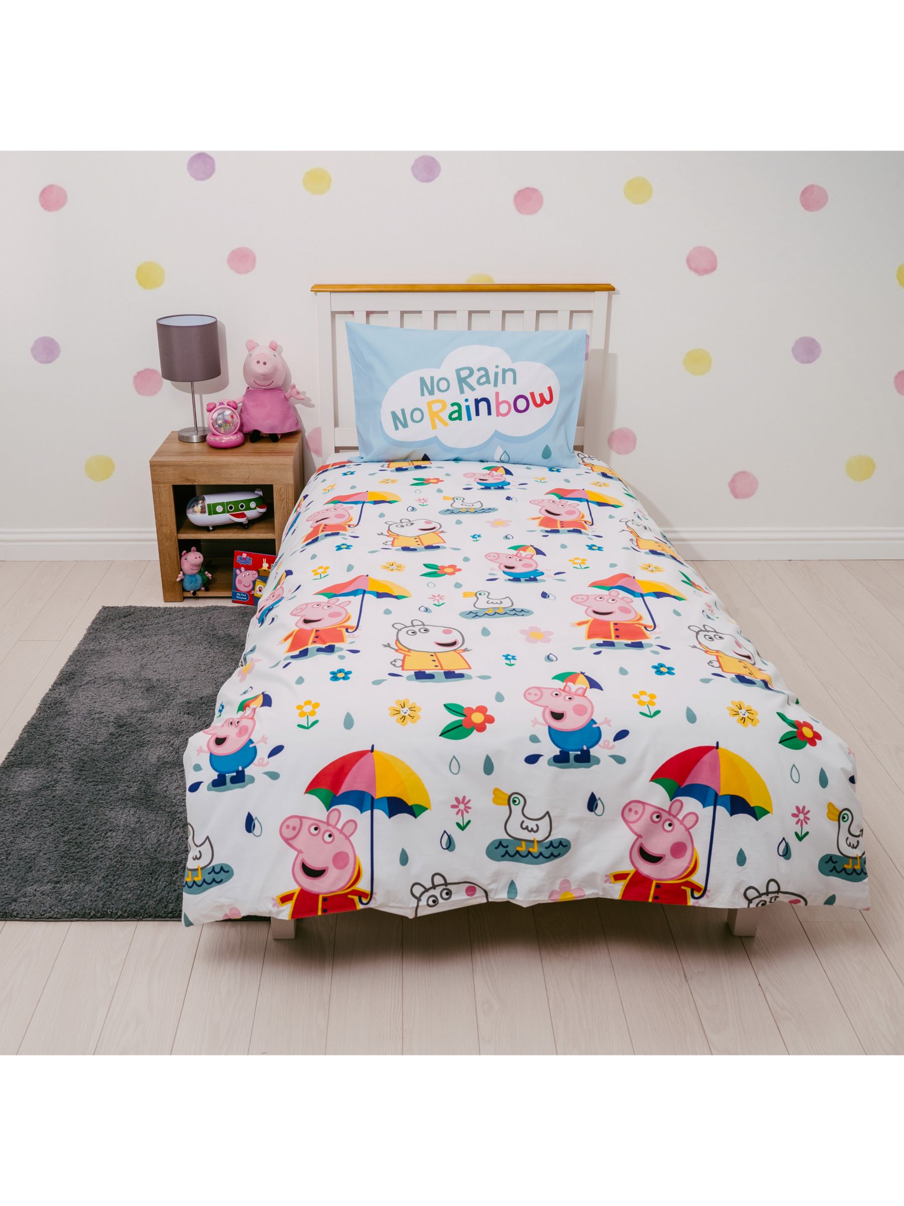 Peppa Pig House on a hill Bedding Single Reversible Duvet Cover