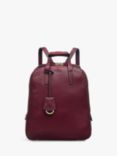 Radley Dukes Place Medium Leather Zip Backpack, Merlot