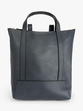John Lewis Small Leather Top Zip Backpack