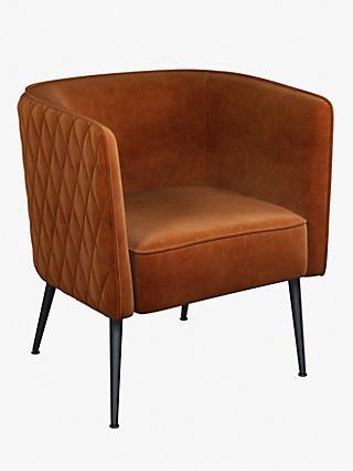 Coupe Range, ANYDAY John Lewis & Partners Coupe Chair, Black Metal Leg