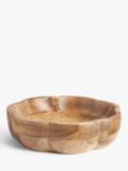 John Lewis Scalloped Bowl, 30cm, FSC-Certified (Mango Wood), Natural