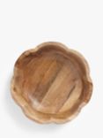 John Lewis Scalloped Bowl, 30cm, FSC-Certified (Mango Wood), Natural