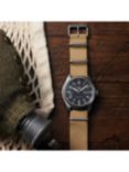 Seiko SRPG35K1 Men's 5 Sports Automatic Day Date Fabric Strap Watch, Khaki/Black
