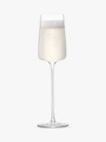 LSA International Metropolitan Glass Champagne Flute, Set of 4, 230ml, Clear