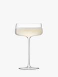 LSA International Metropolitan Champagne Coupe Cocktail Glass, Set of 4, 300ml, Clear