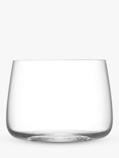LSA International Metropolitan Stemless Wine Glass Tumbler, Set of 4, 360ml, Clear