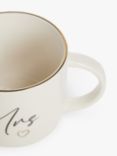 John Lewis 'Mrs' Fine China Mug, 420ml, White