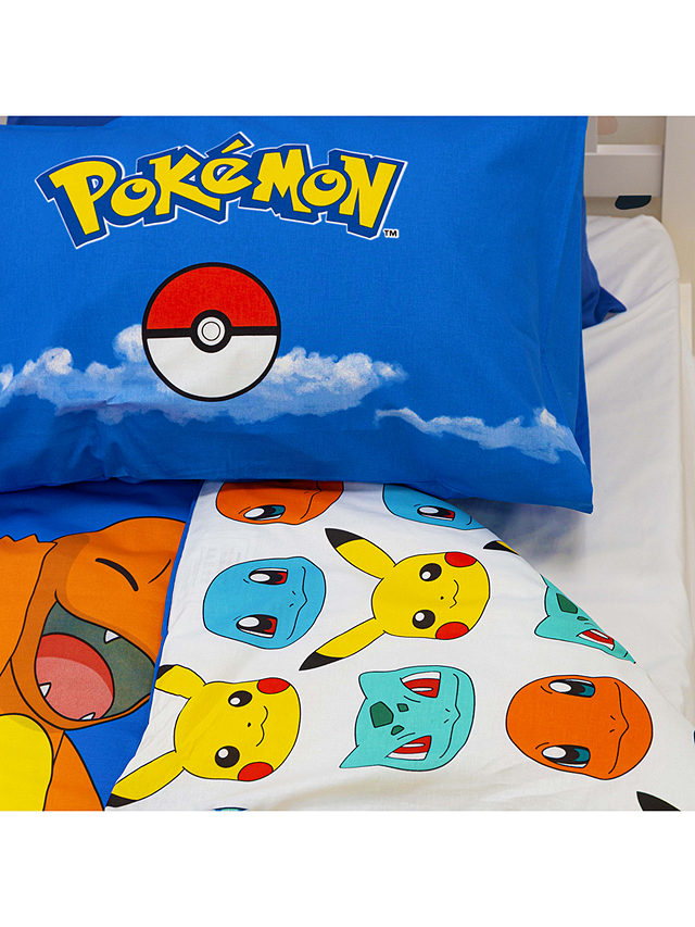 Pokémon Reversible Duvet Cover and Pillowcase Set, Single, Multi